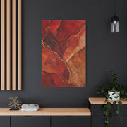 Red Geologic Mineral Abstraction Wall Art & Canvas Print