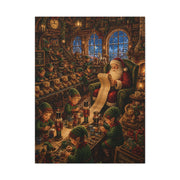 Cozy Traditional Santa Workshop Wall Art & Canvas Print