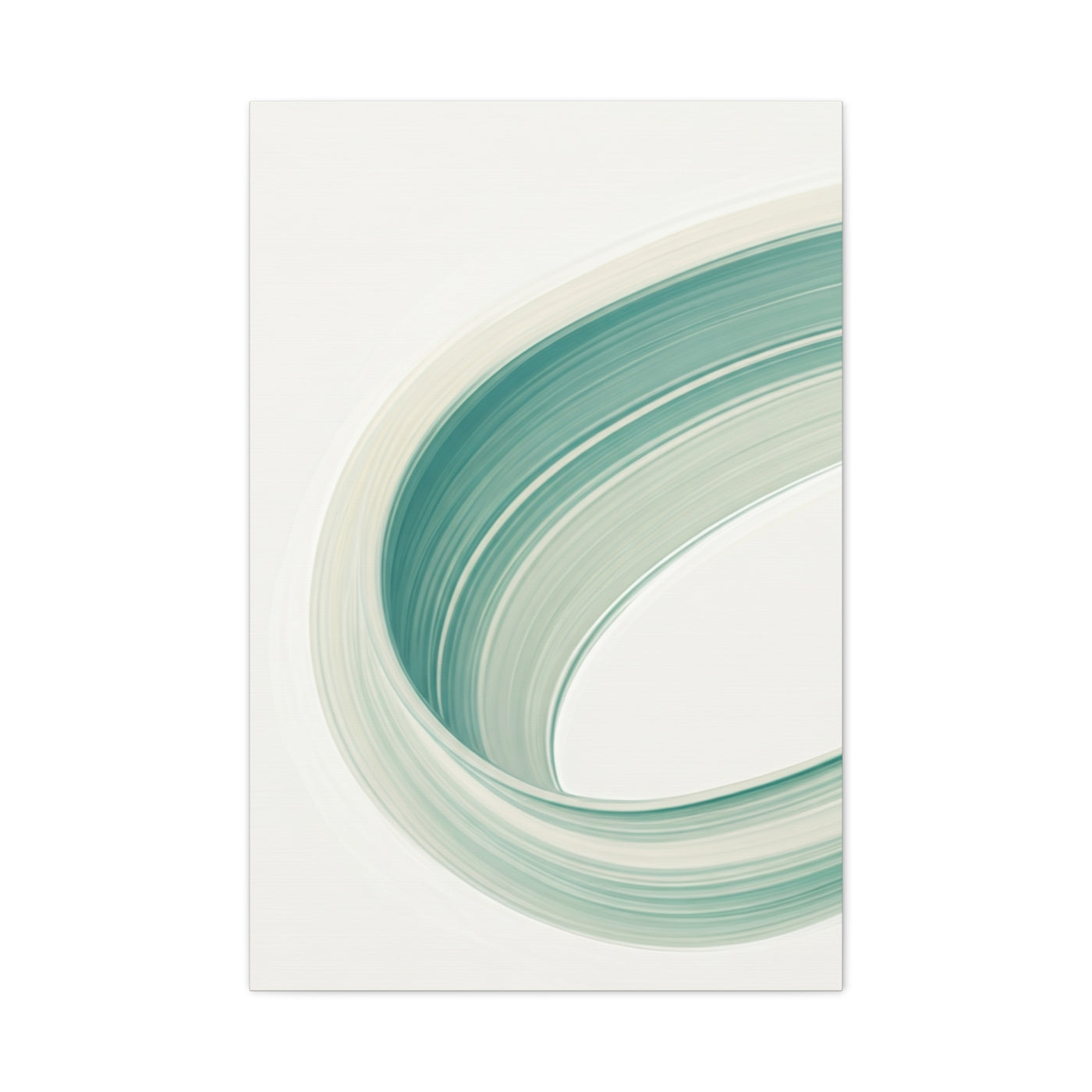 Teal Curve Minimal Abstract Wall Art & Canvas Prints