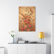 Rococo Orange Floral Fantasy Wall Art & Canvas Print