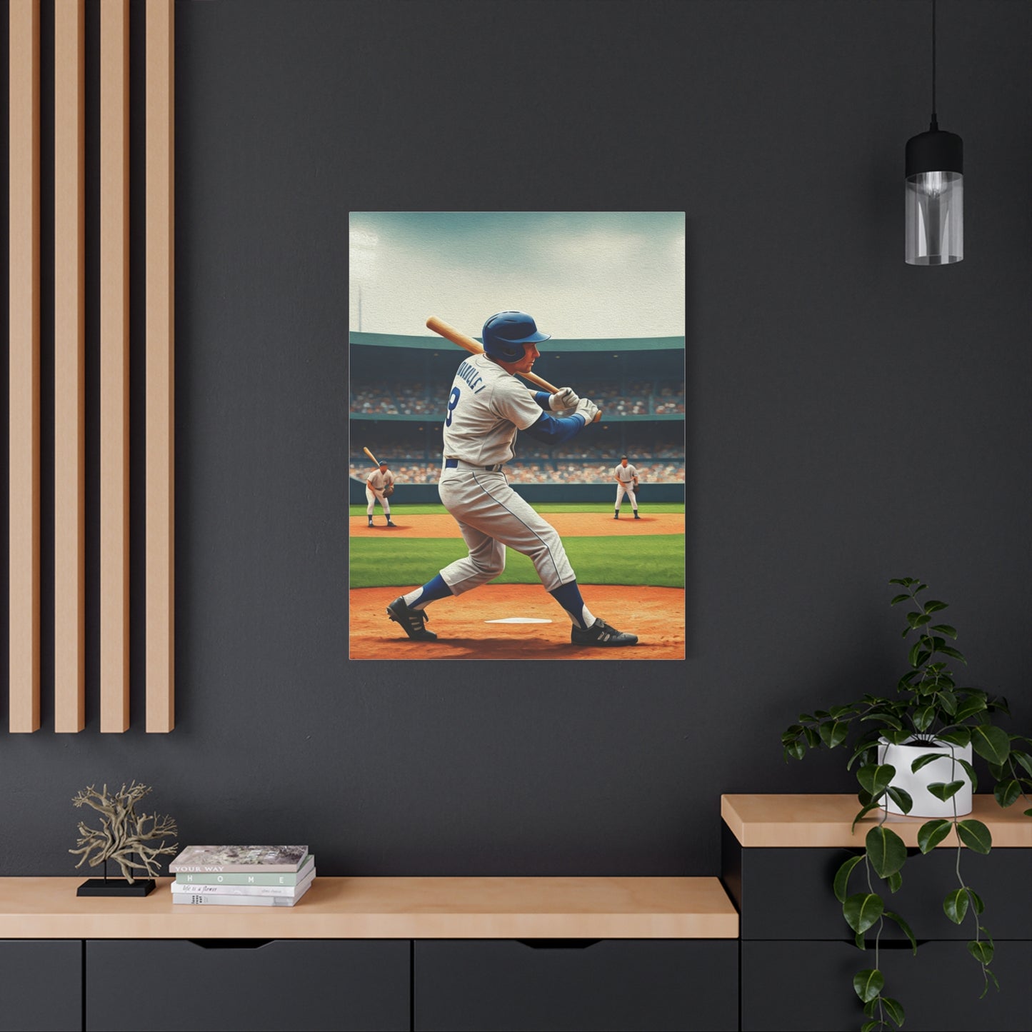Classic Batter Swing in Stadium Action Wall Art & Canvas Prints