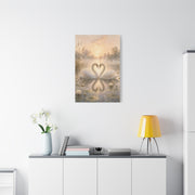Ethereal Swan Devotion Sunrise Wall Art & Canvas Print