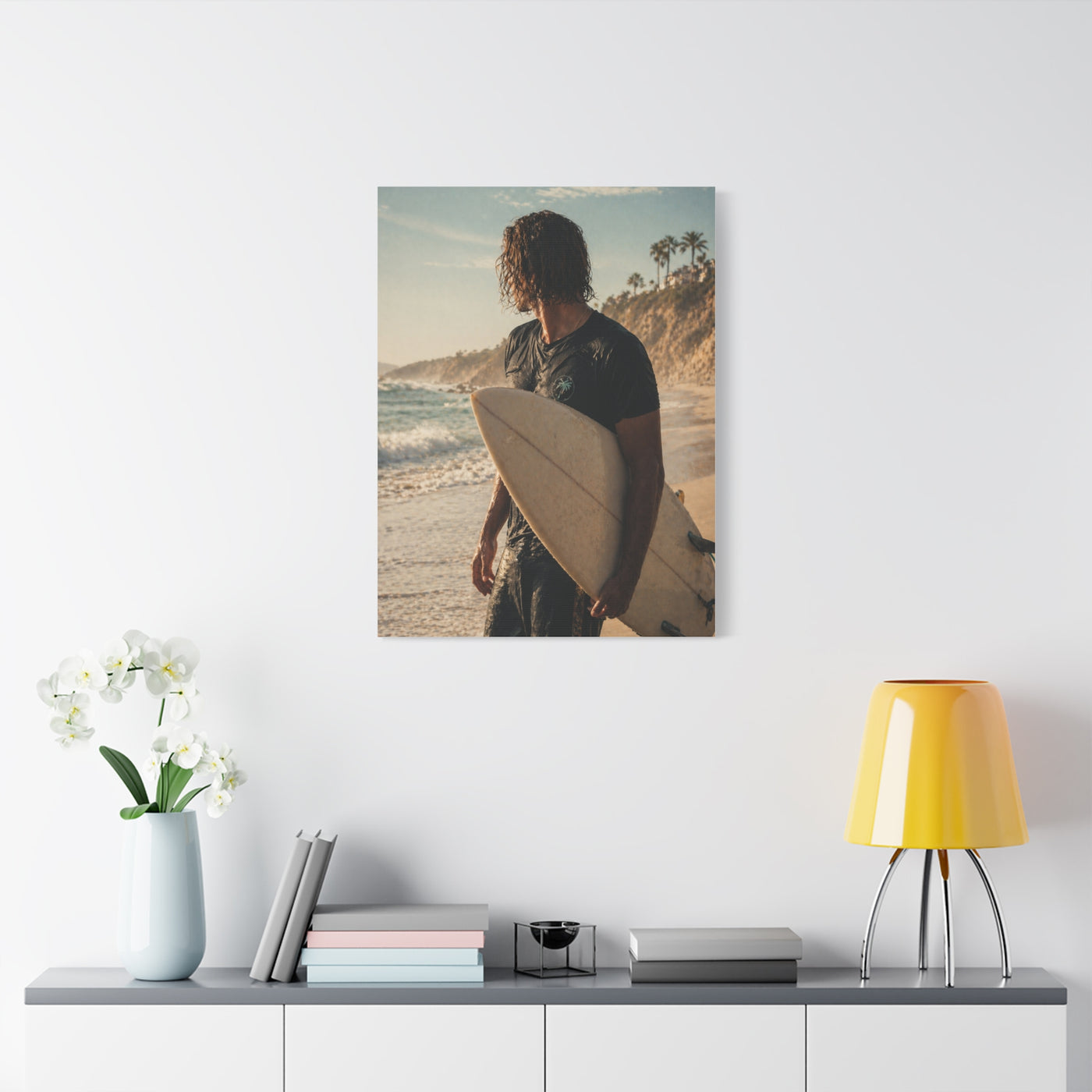 Coastal Surf Reflection Portrait Wall Art & Canvas Print