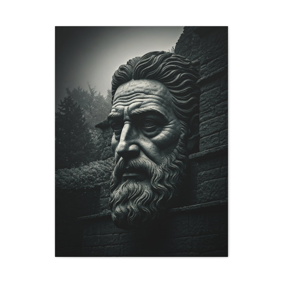 Ancient Stone Philosopher Bust Wall Art & Canvas Prints