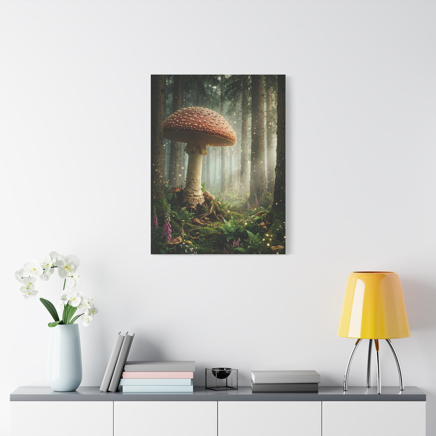 Enchanted Giant Amanita Forest Wall Art & Canvas Print