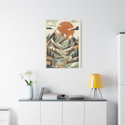 Mid-Century Modern Graphic Mountains Wall Art & Canvas Print