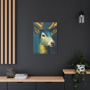 Modern Expressionist Deer Portrait Wall Art & Canvas Print