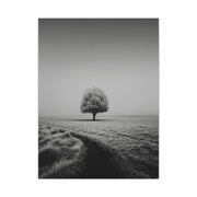 Lone Tree Winter Field Wall Art & Canvas Print