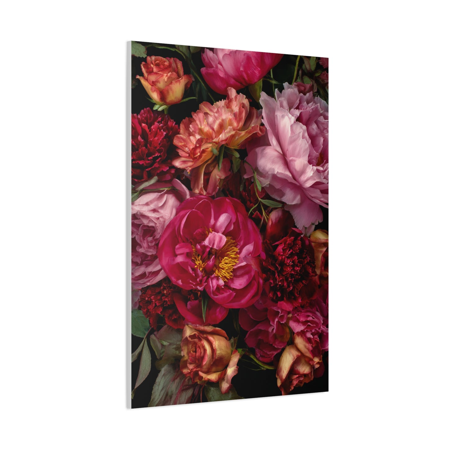 Dramatic Peony Floral Bouquet Wall Art & Canvas Print