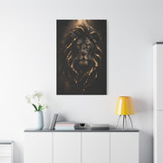 Black & Gold Lion Royal Portrait Wall Art & Canvas Print