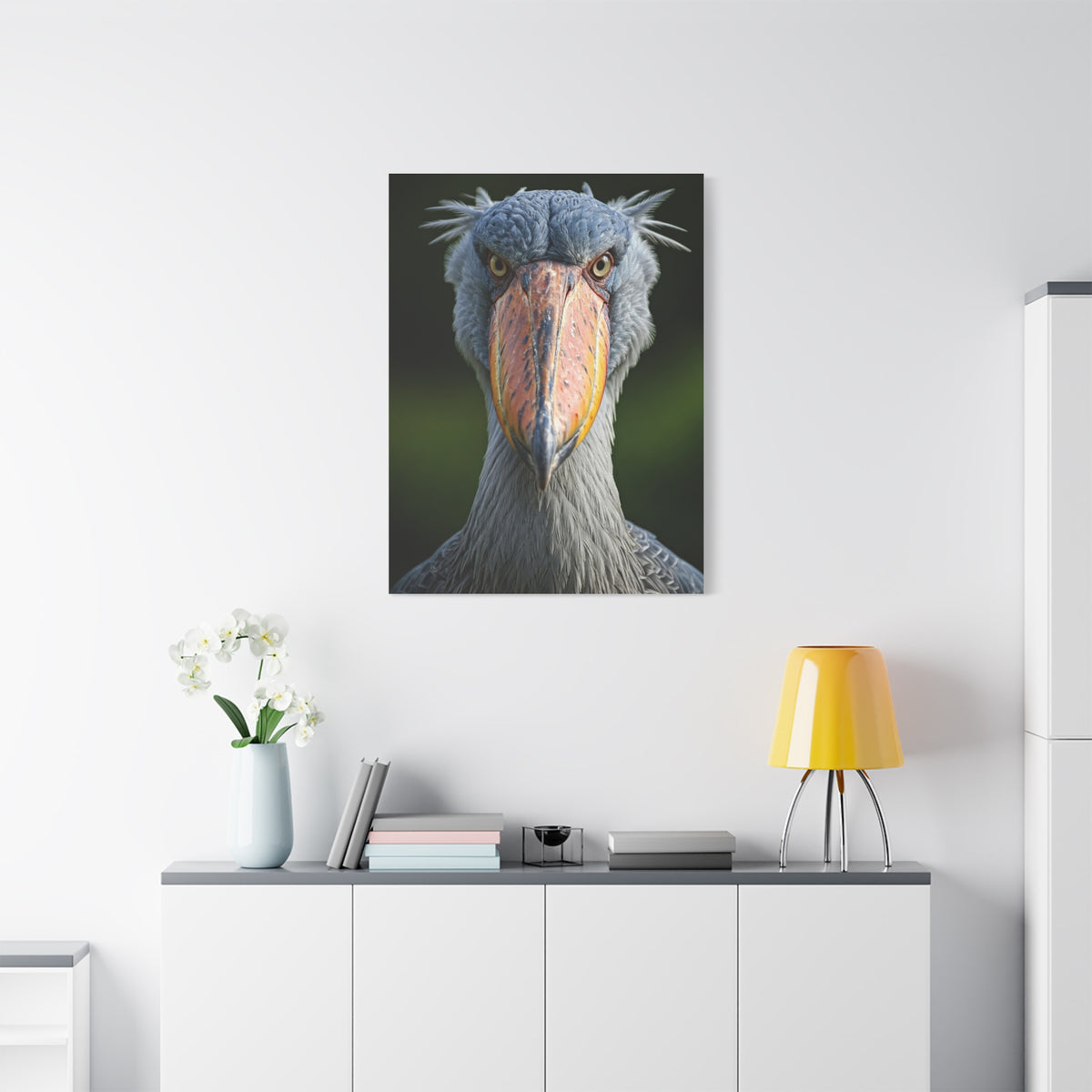 Majestic Shoebill Stork Close-Up Wall Art & Canvas Prints