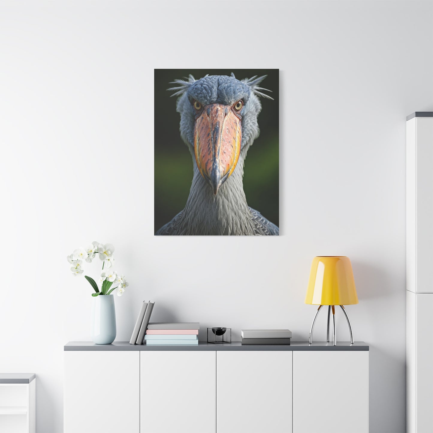 Majestic Shoebill Stork Close-Up Wall Art & Canvas Prints