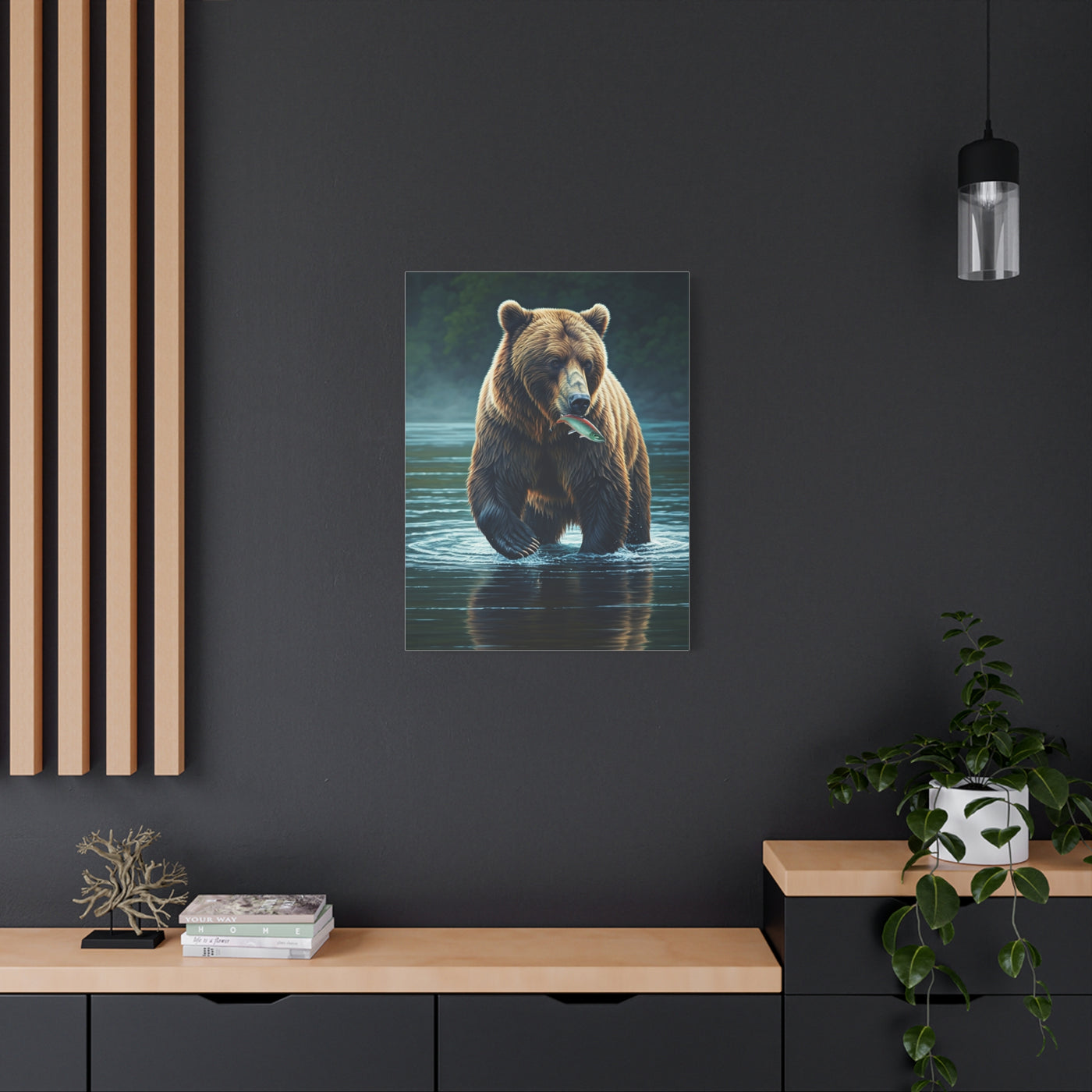 Wild Catch Grizzly Bear Wall Art & Canvas Prints