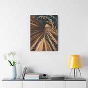 Wooden Barrel Tunnel Surf View Wall Art & Canvas Print