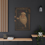 Handcrafted Textile Santa Tapestry Wall Art & Canvas Print