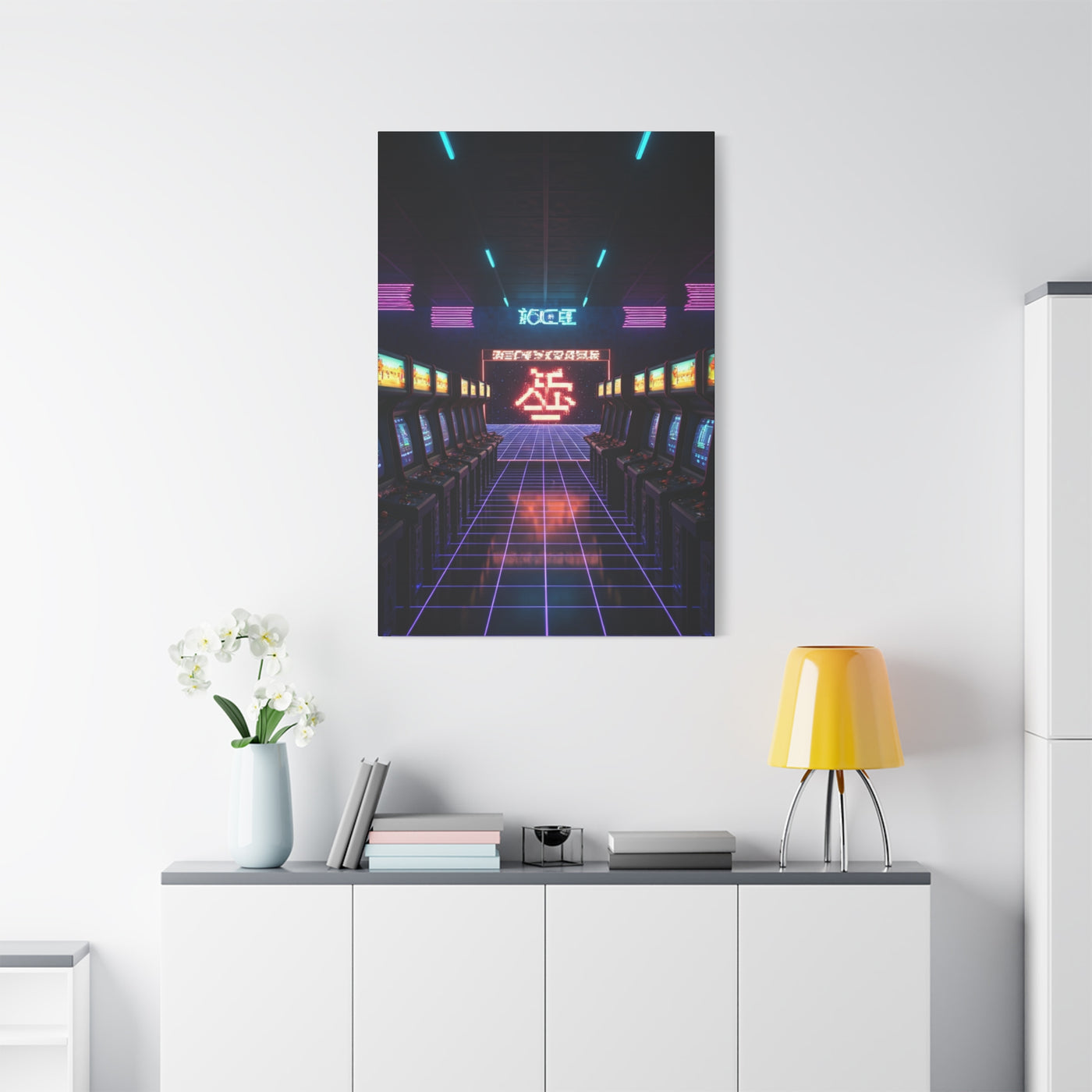 Retro Arcade Corridor Wall Art & Canvas Prints
