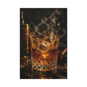 Whiskey Splash Crystal Tumbler Wall Art & Canvas Print