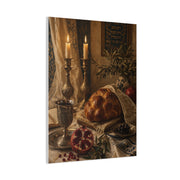Shabbat Candlelight Still Life Wall Art & Canvas Print