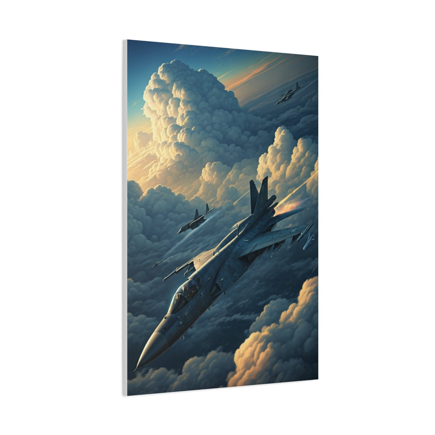 Skyborn Jet Through Cloud Kingdom Wall Art & Canvas Prints