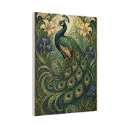Art Nouveau Ornamental Peacock Garden Wall Art & Canvas Print