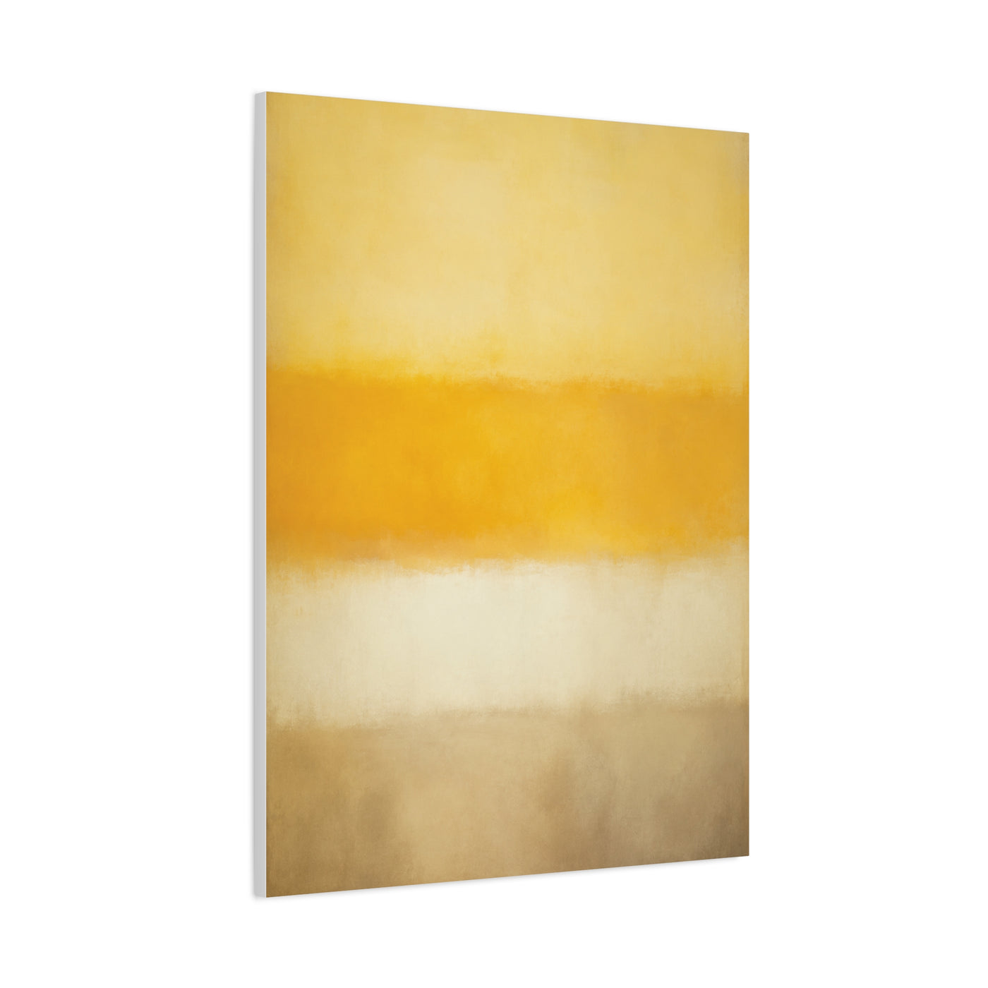 Minimal Color Field Golden Horizon Wall Art & Canvas Print