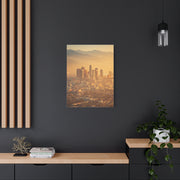 Los Angeles Golden Sunrise Skyline Wall Art & Canvas Print