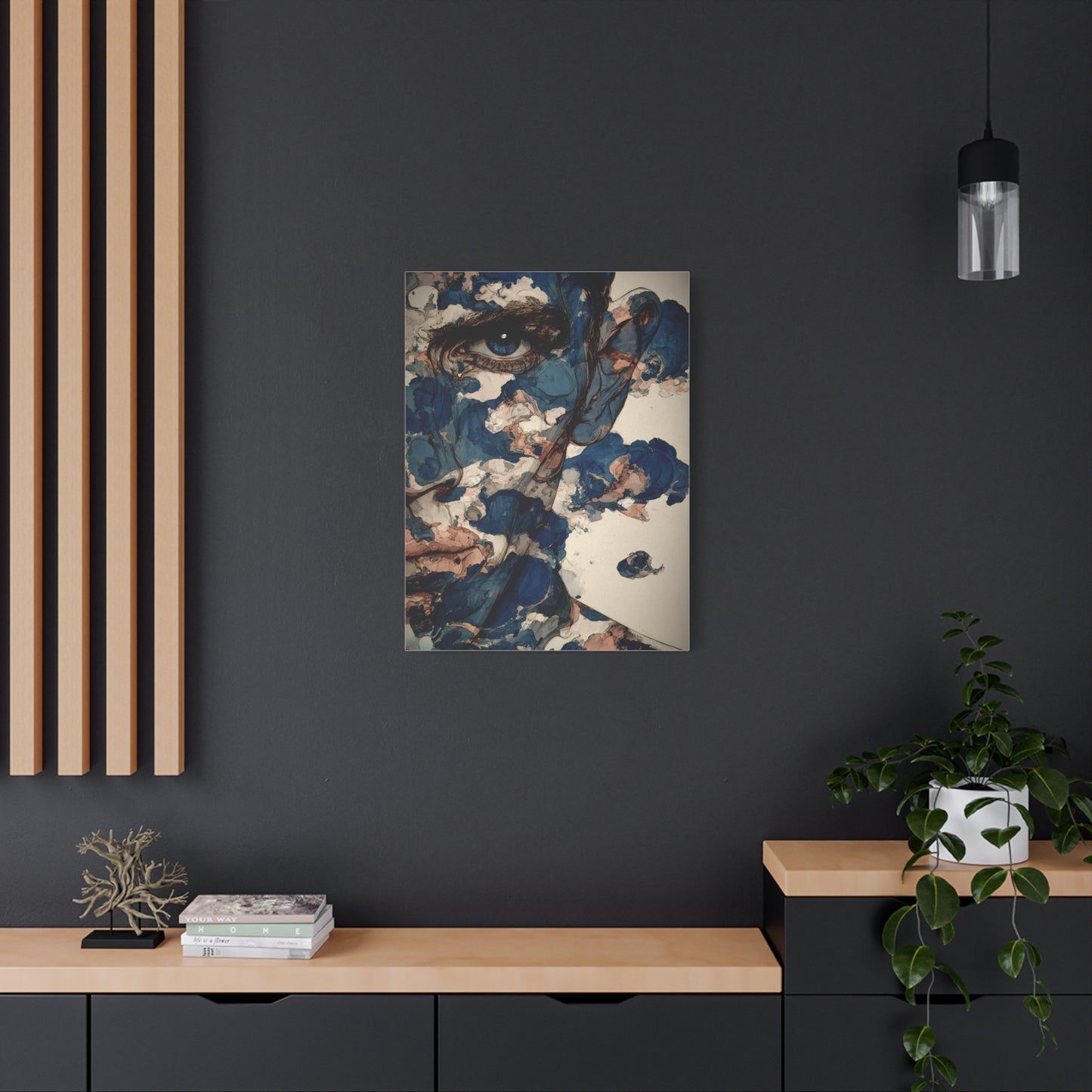 Ink Cloud Portrait Abstract Wall Art & Canvas Print