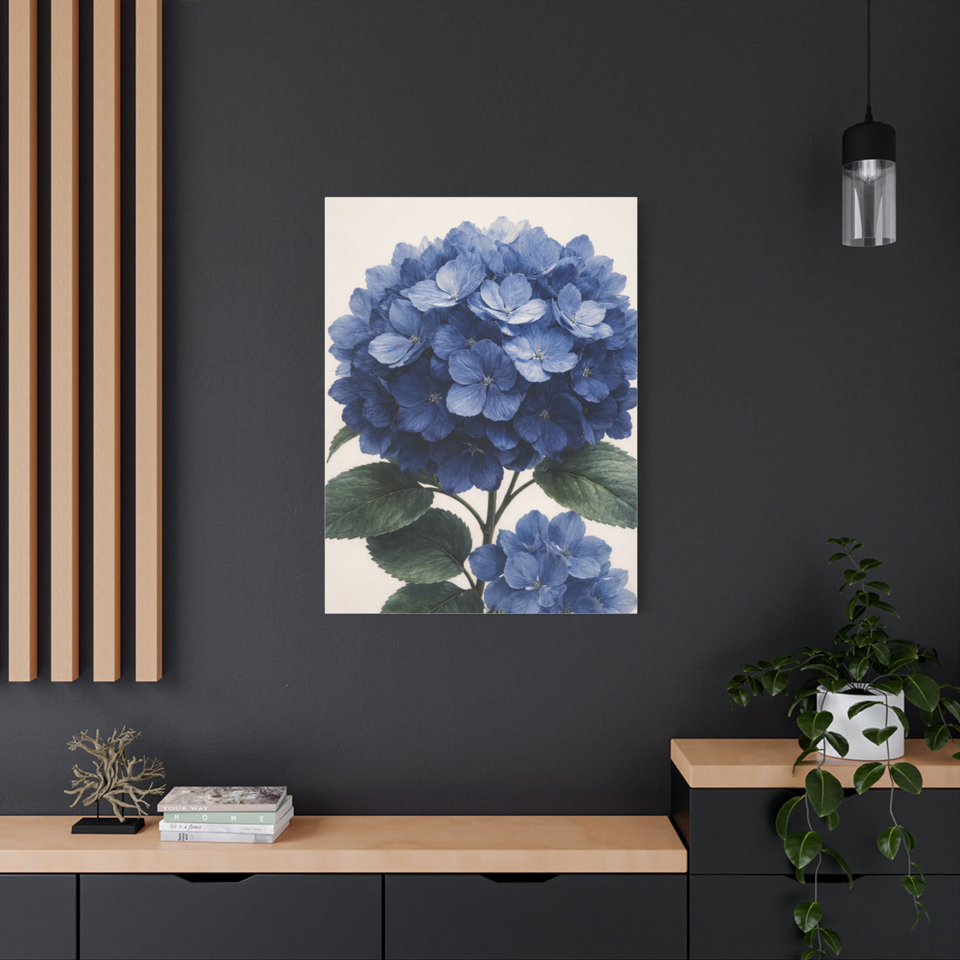 Indigo Hydrangea Bloom Wall Art & Canvas Print