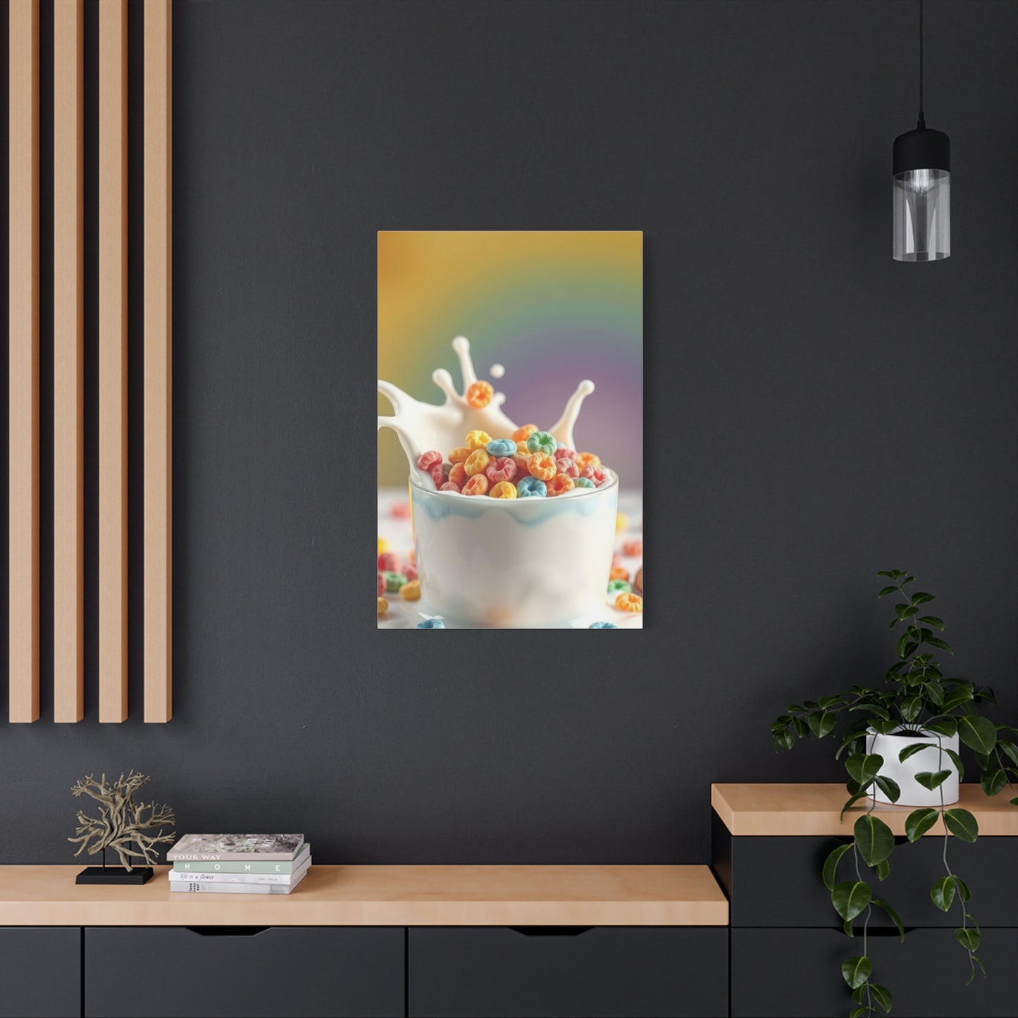 Fruit Loops in Milk Art Premium Canvas 18 Wall Art & Canvas Print