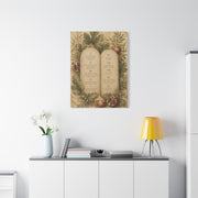 Ten Commandments Botanical Scripture Wall Art & Canvas Print