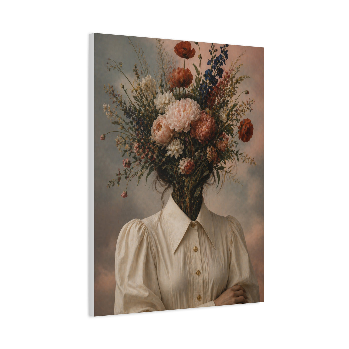 Surreal Floral Identity Portrait Wall Art & Canvas Print