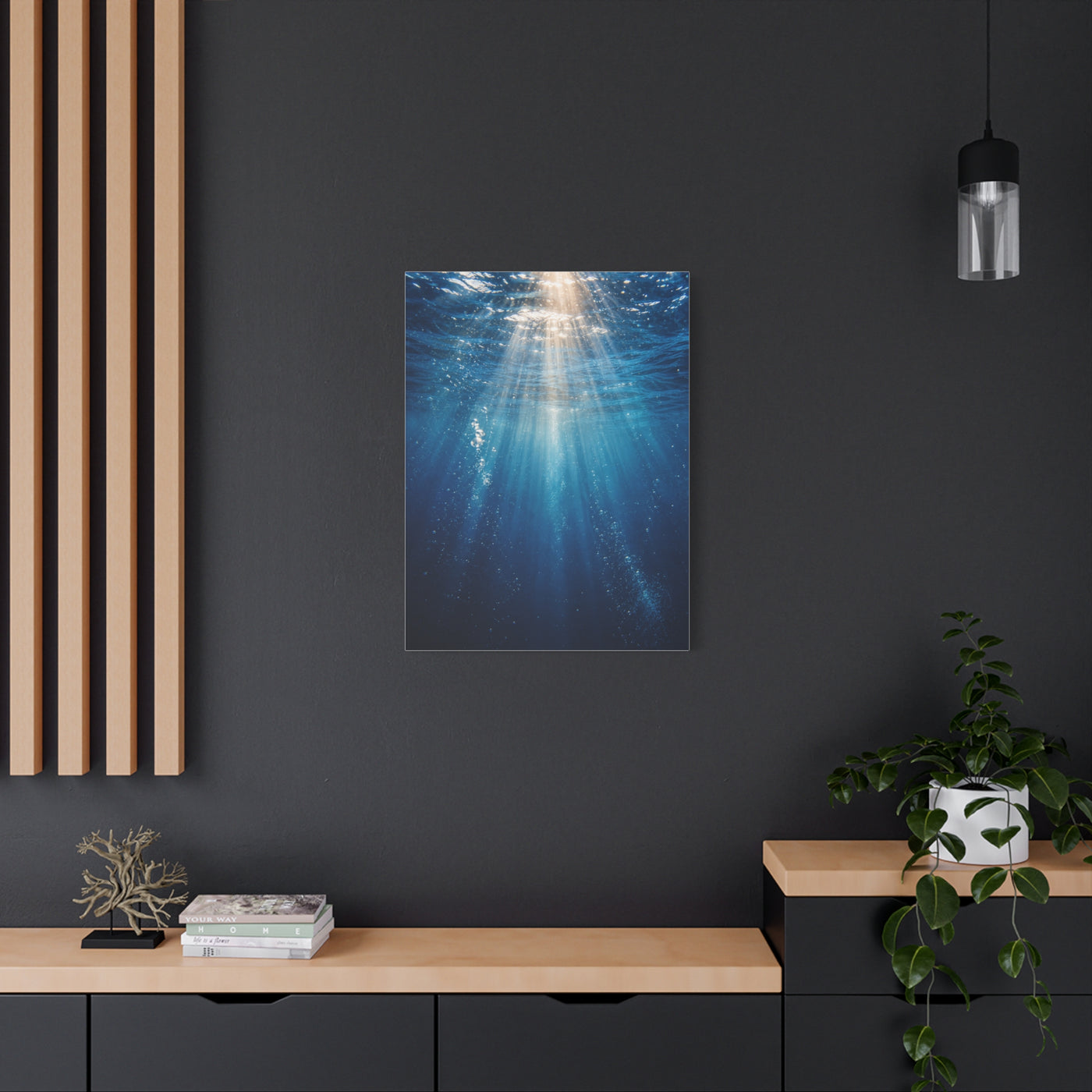 Underwater Sunlight Depth Ocean Scene Wall Art & Canvas Print