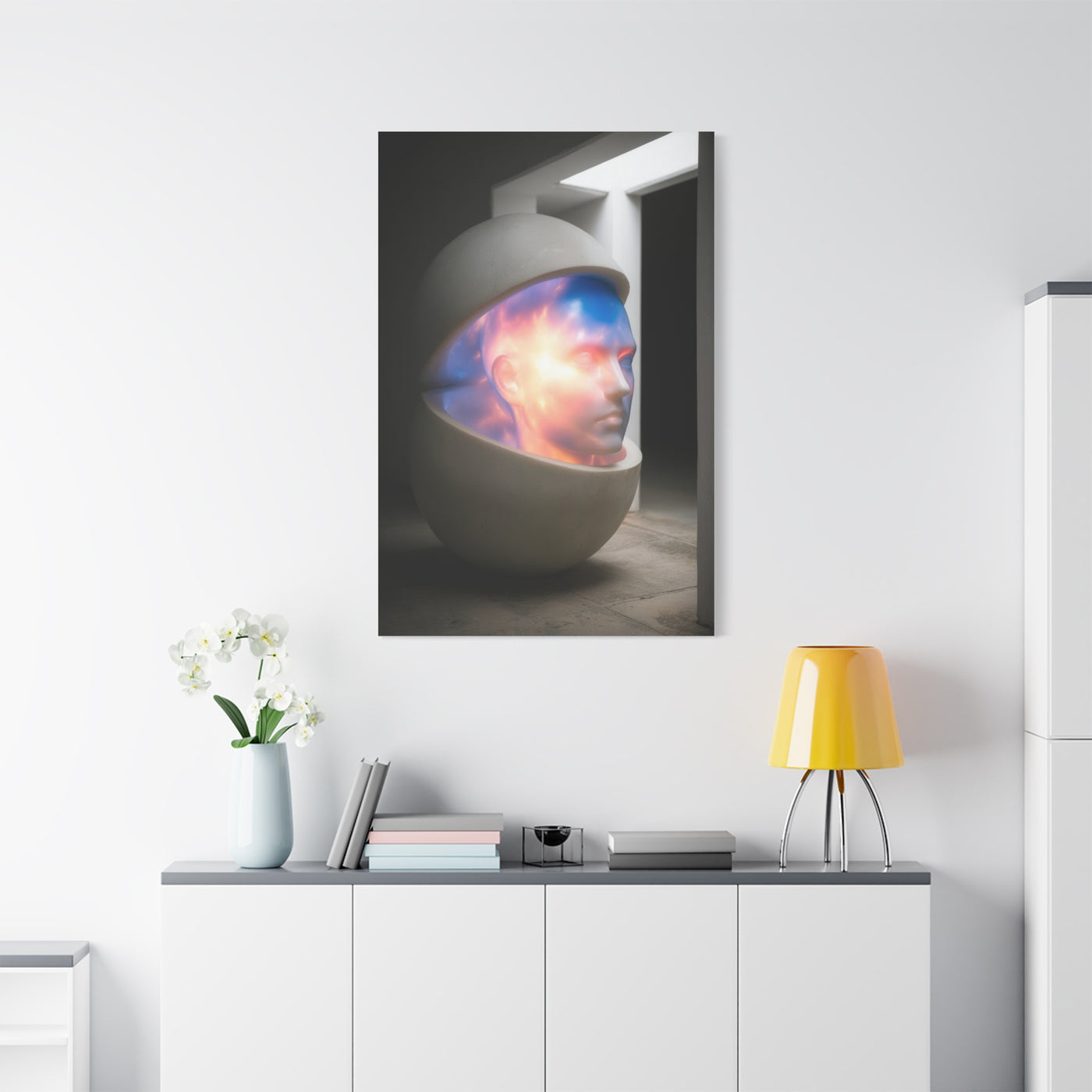 Surreal Cosmic Mind Sculpture Wall Art & Canvas Print