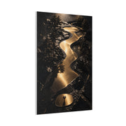 Sculptural Gold Golf Terrain Wall Art & Canvas Print