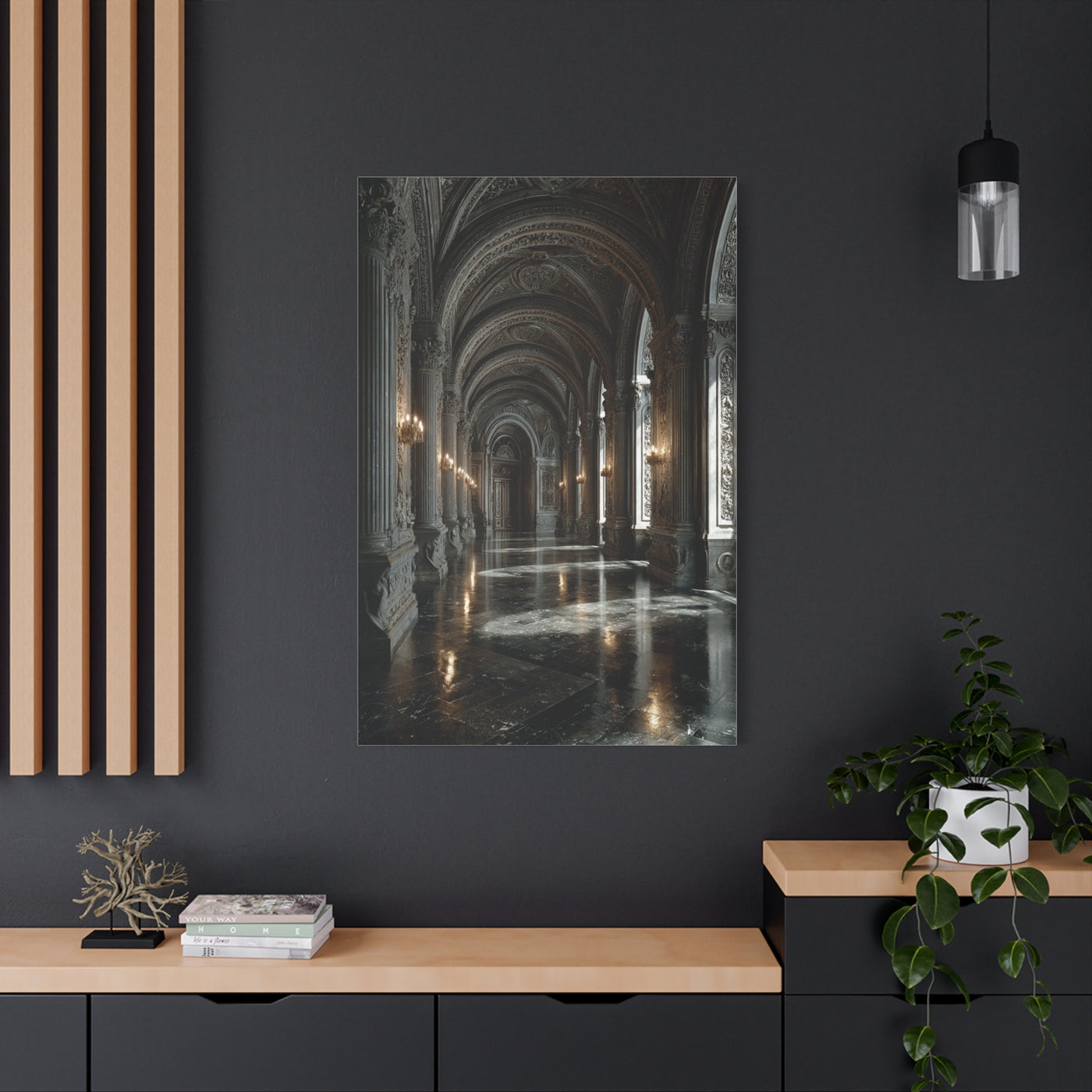 Grand Neoclassical Corridor Wall Art & Canvas Print