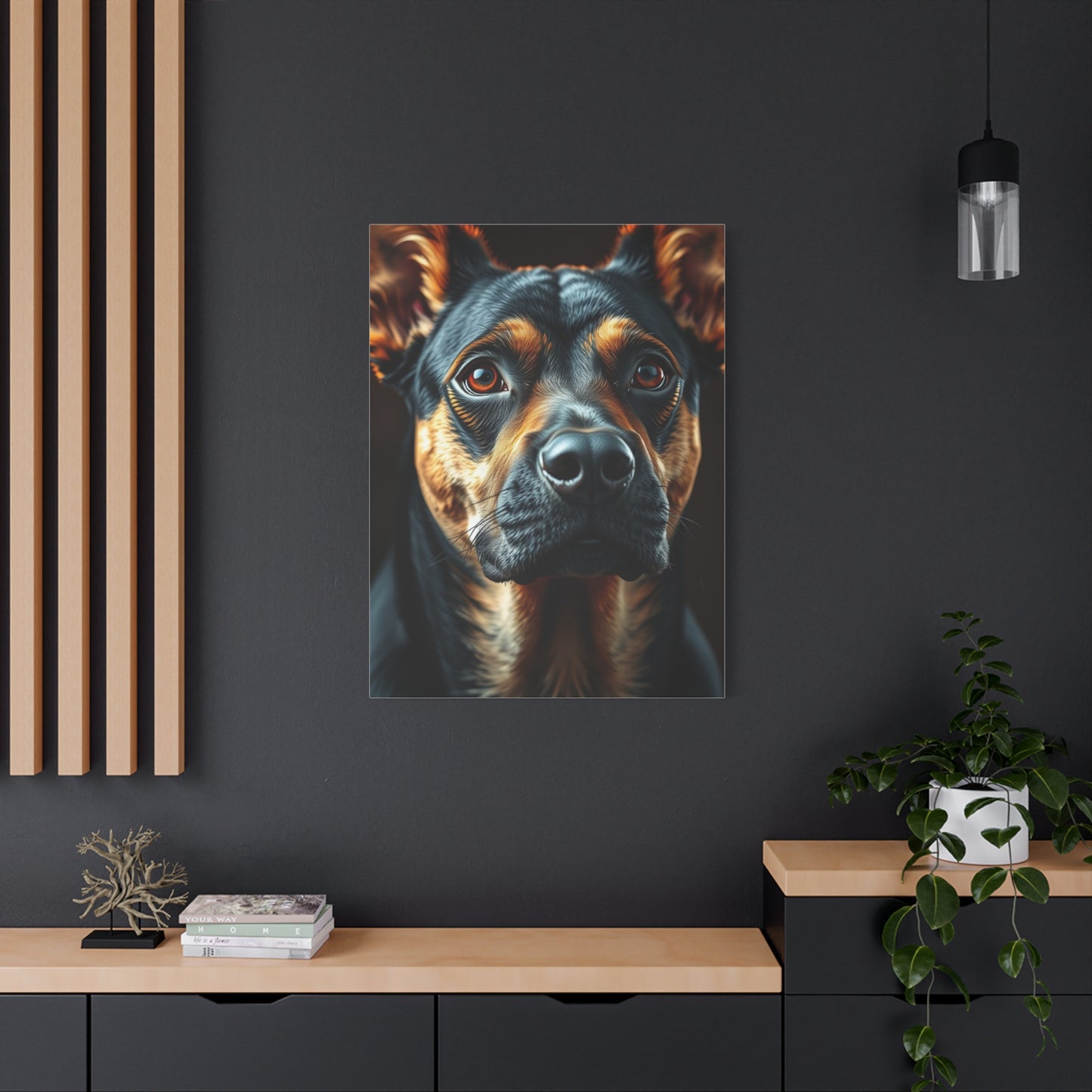 Elite Black and Tan Art Vision Wall Art & Canvas Print