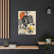 Minimalist Line Art Dining Scene Wall Art & Canvas Print