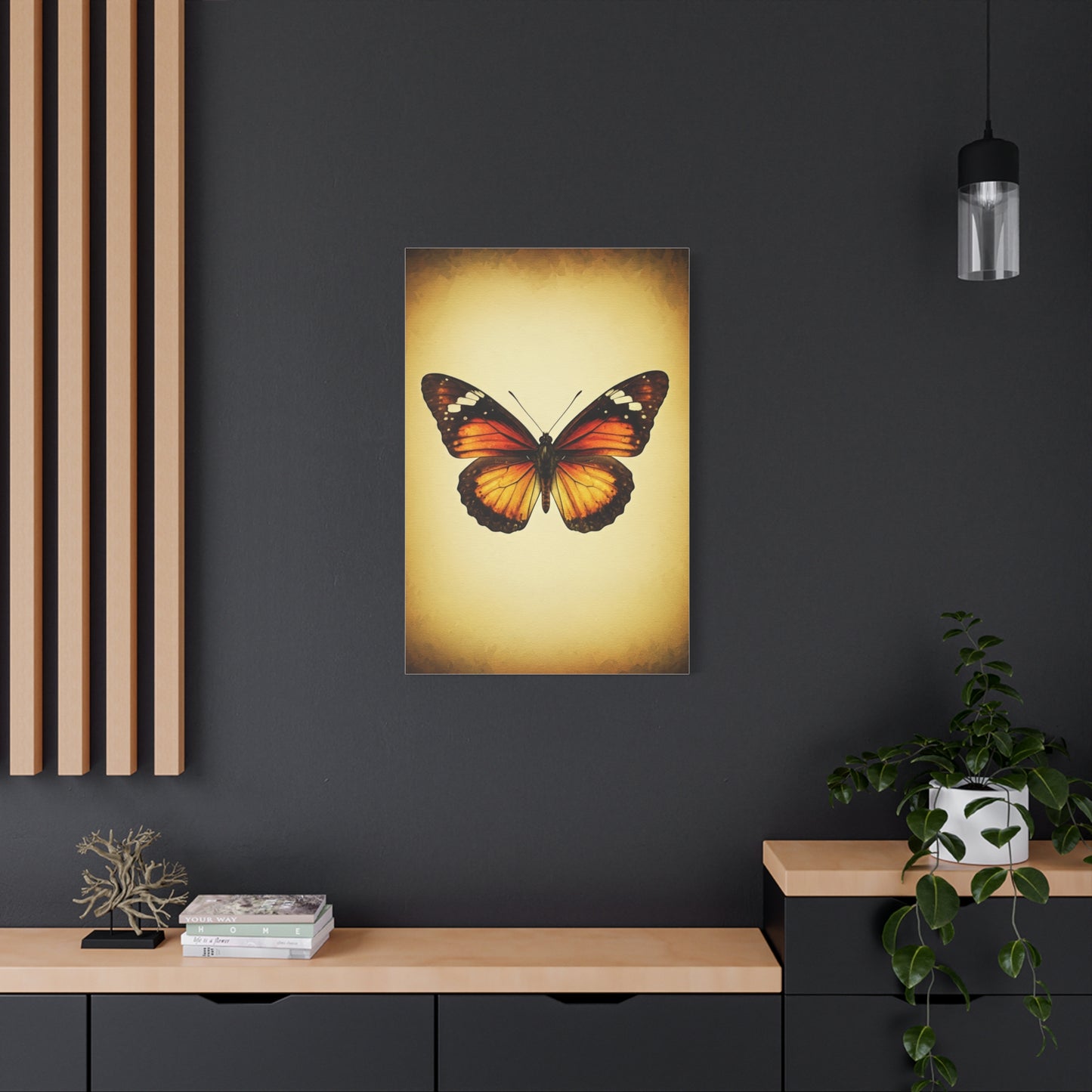 Vintage Monarch Butterfly Illustration Wall Art & Canvas Prints