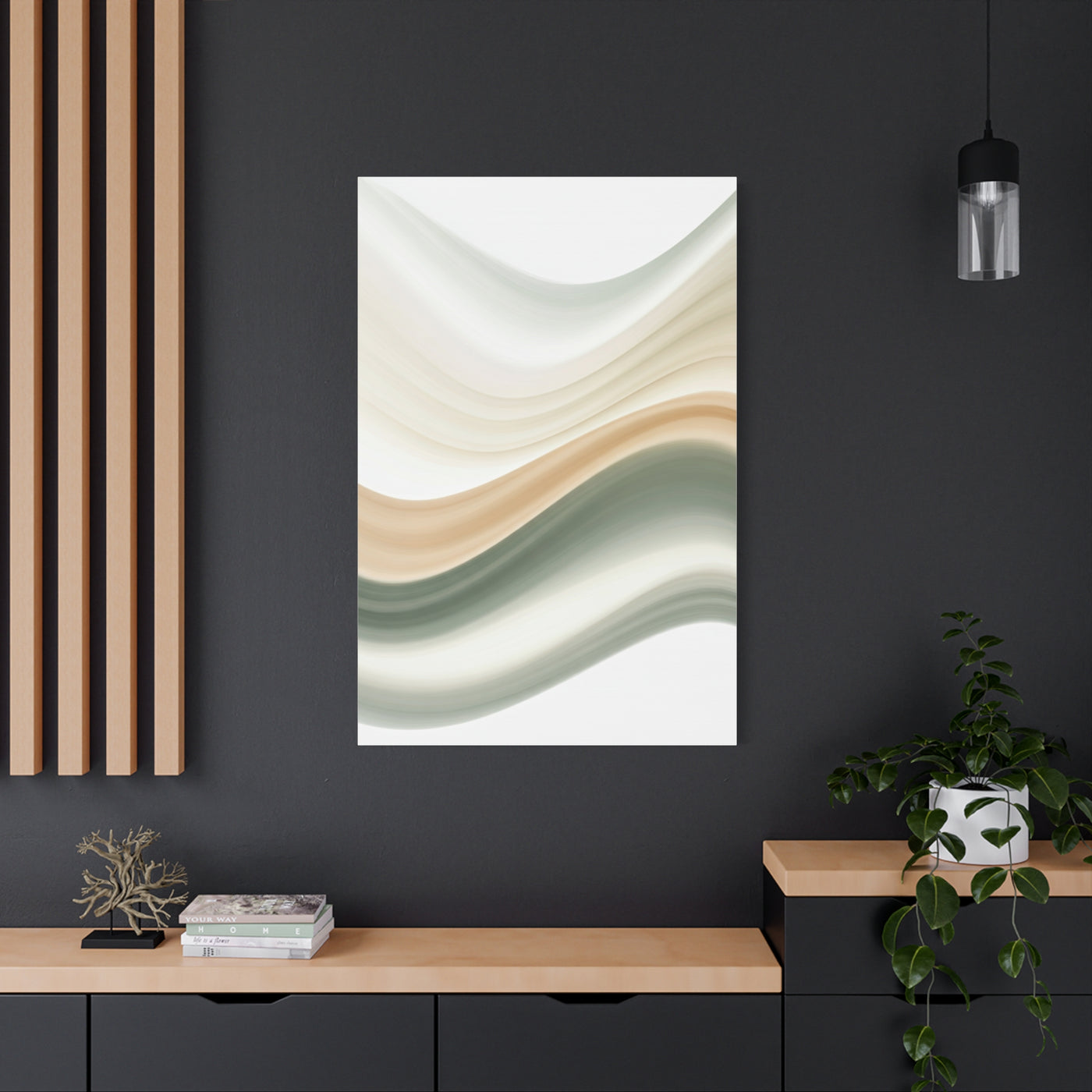 Abstract Neutral Flow Art Wall Art & Canvas Prints