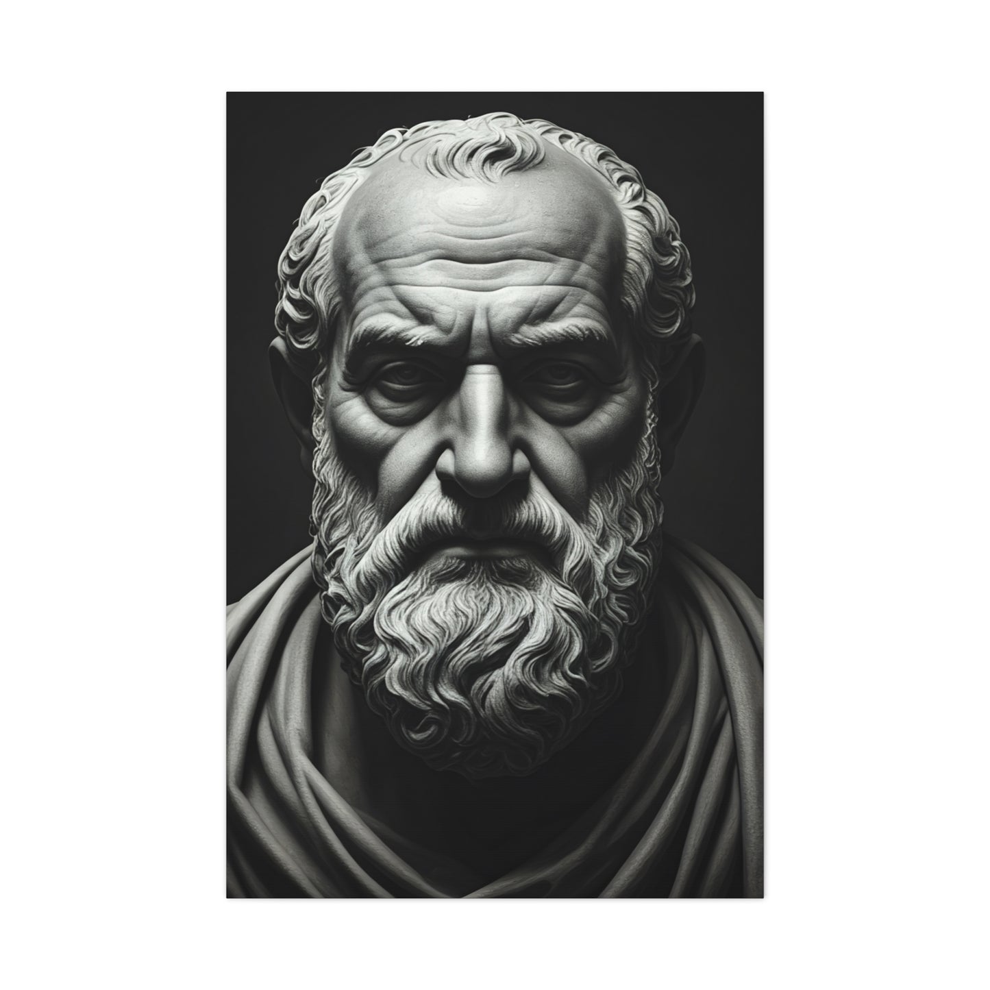 Timeless Wisdom Black & White Elder Portrait Wall Art & Canvas Prints