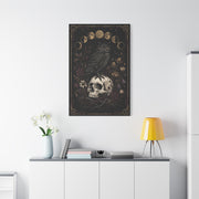 Gothic Occult Owl Skull Composition Wall Art & Canvas Print