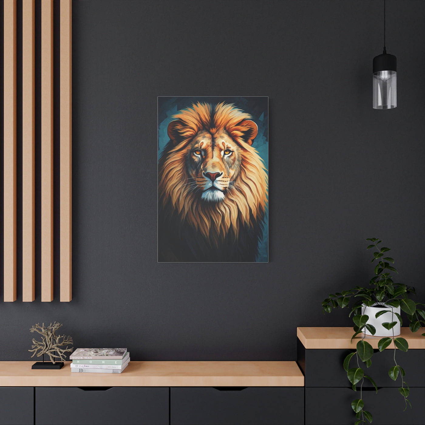 Majestic Golden Mane Lion Wall Art & Canvas Print