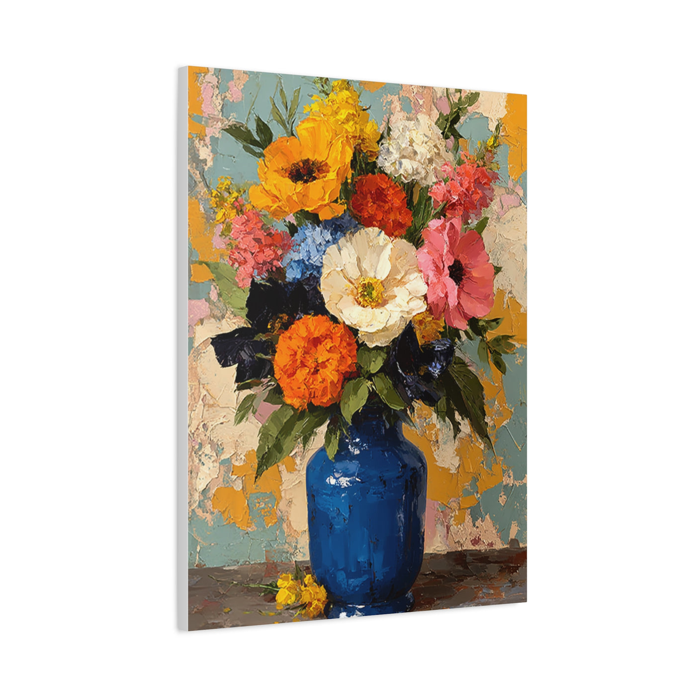 Expressive Floral Vase Composition Wall Art & Canvas Print