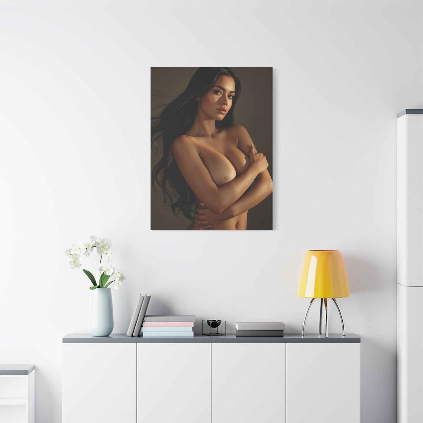 Soft Studio Nude Portrait Wall Art & Canvas Print