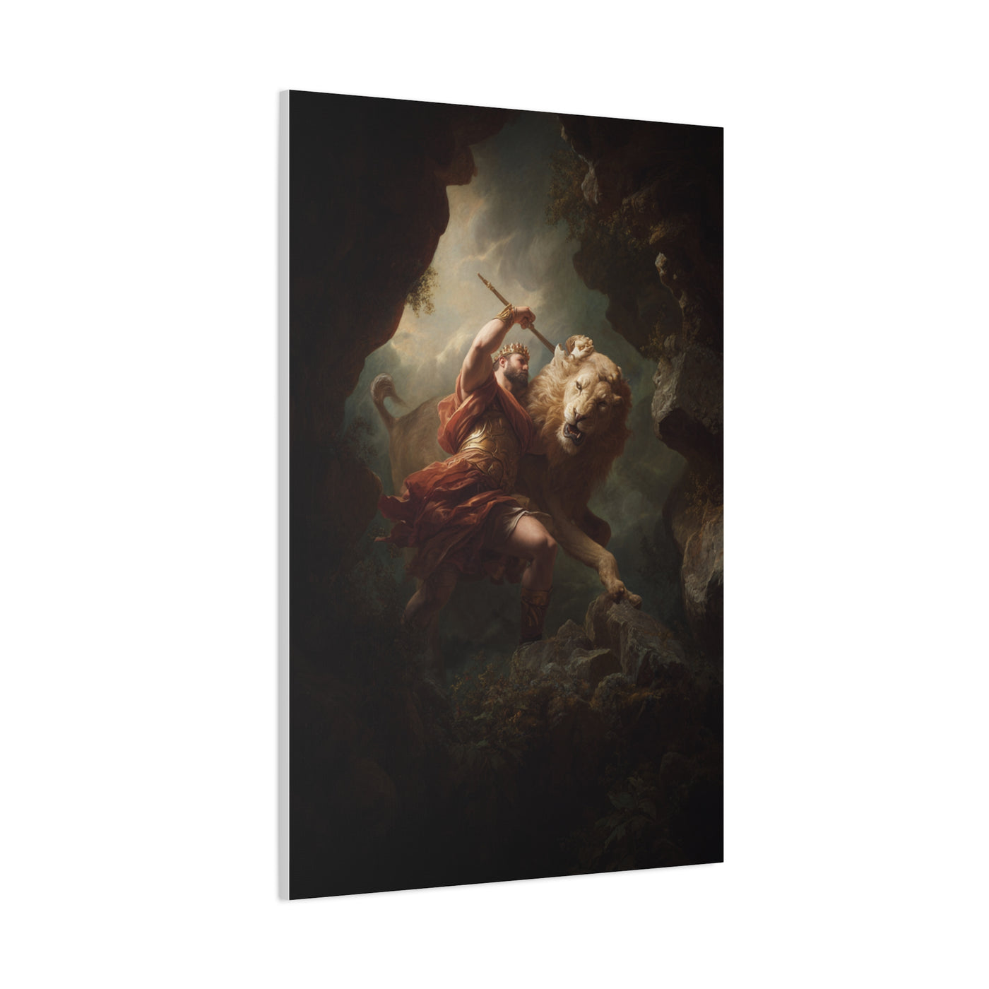 Hercules Defeating the Nemean Lion Wall Art & Canvas Print