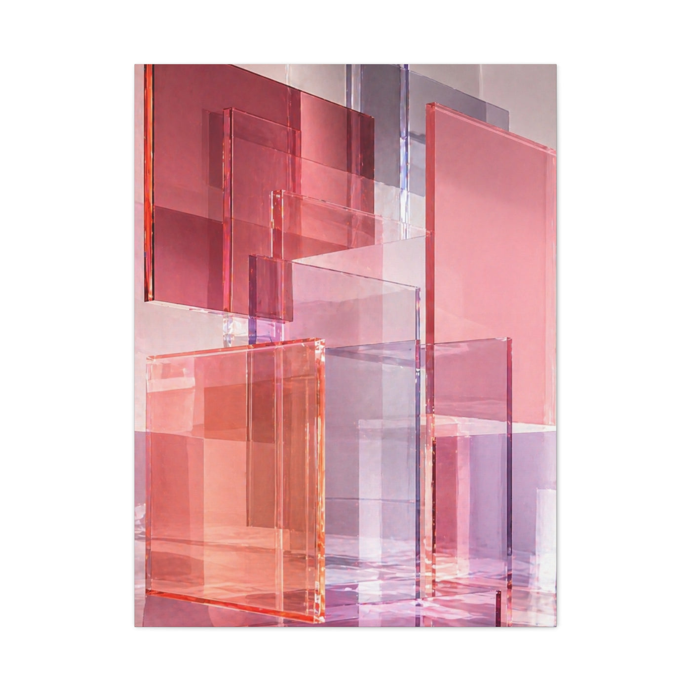 Blush Acrylic Glass Illusion Wall Art & Canvas Print