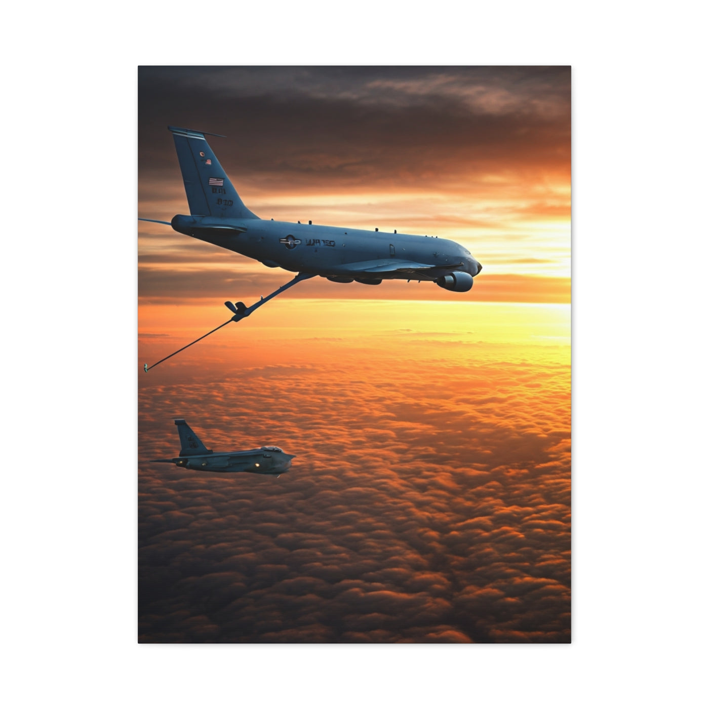 Sunset Passenger Jet Horizon Wall Art & Canvas Prints