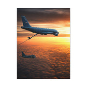 Sunset Passenger Jet Horizon Wall Art & Canvas Prints