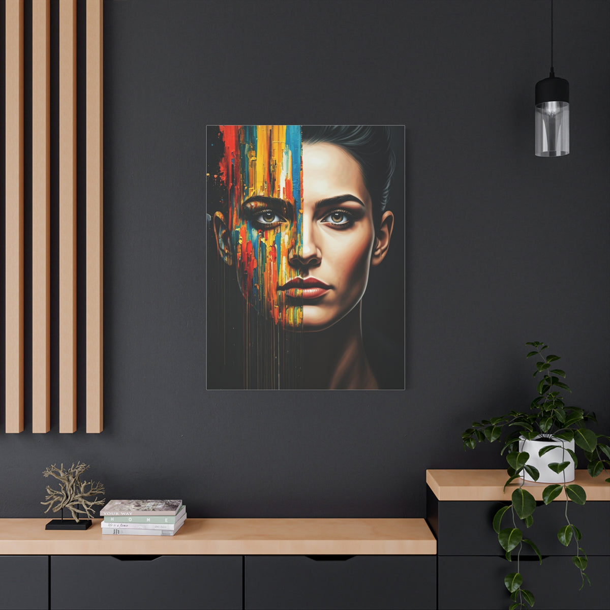 Split Spectrum Portrait Wall Art & Canvas Print