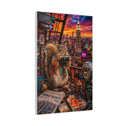 Surreal NYC Squirrel Rooftop Scene Wall Art & Canvas Print